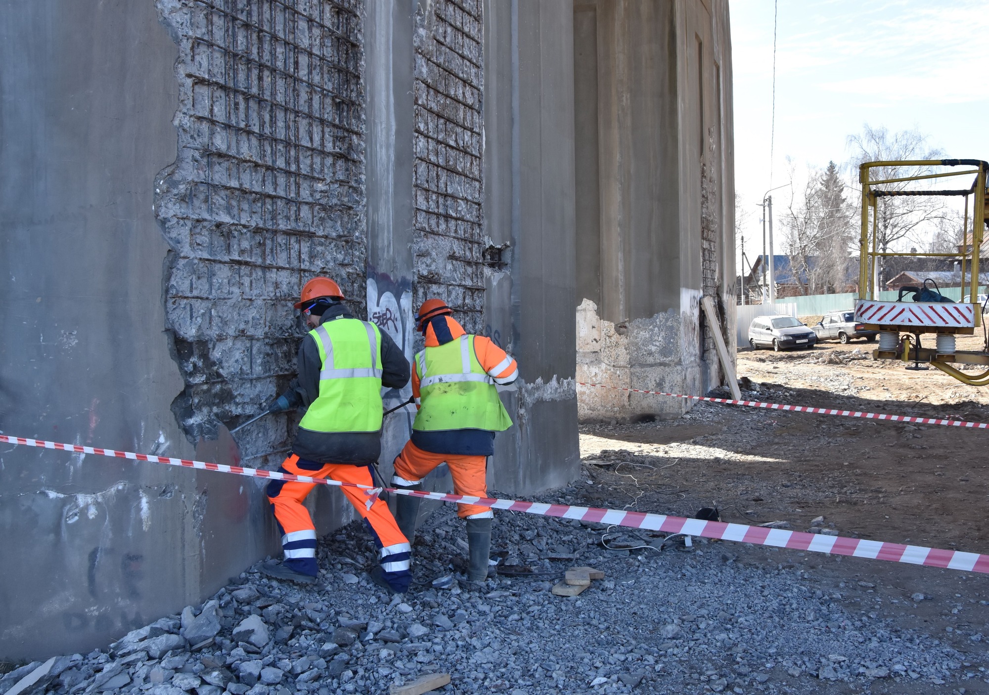 Устройство бетонных опор мостов